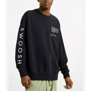 Nike Sportswear Swoosh Mens Pullover Sweatshirt Black Medium